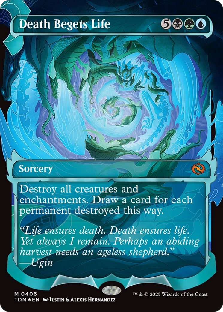 Death Begets Life (TDM-406) - Tarkir: Dragonstorm: (Showcase) (Borderless) Foil