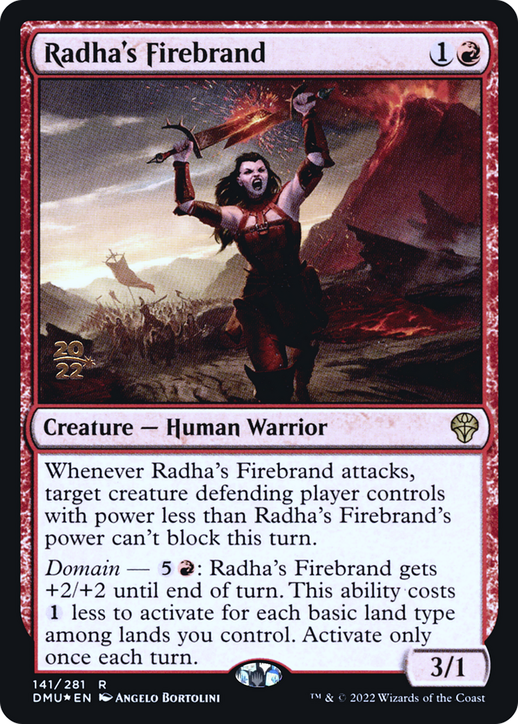 Radha's Firebrand (PRE-141) - Dominaria United Promos (Prerelease) Foil