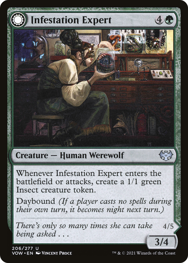 Infestation Expert  (VOW-206) - Innistrad: Crimson Vow: (Double Faced Transform) Foil