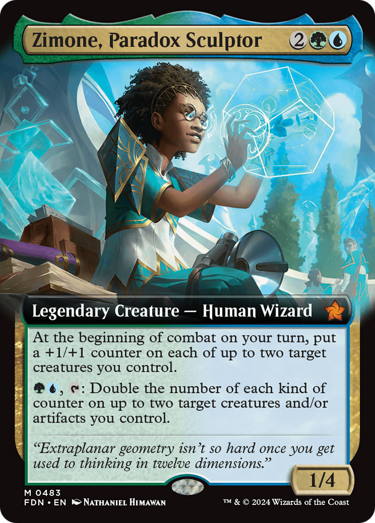 Zimone, Paradox Sculptor (FDN-483) - Foundations: (Extended Art) Foil