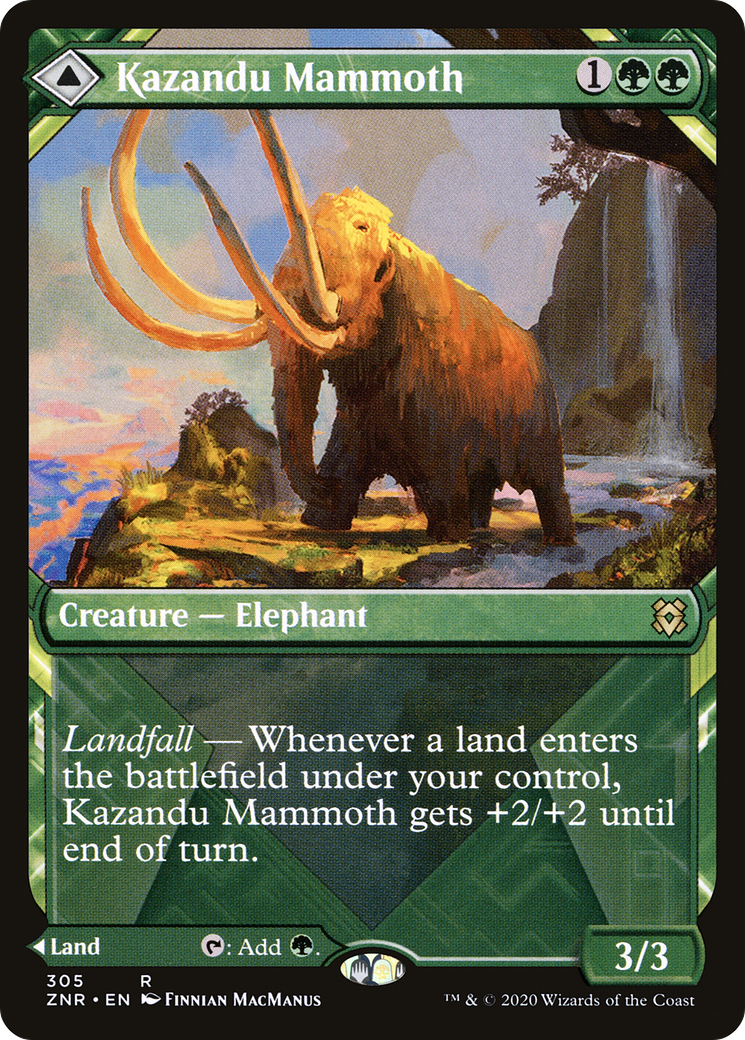 Kazandu Mammoth // Kazandu Valley (ZNR-305) - Zendikar Rising: (Showcase)