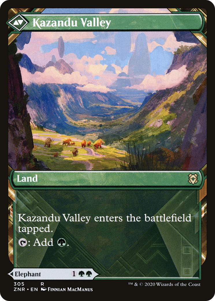 Kazandu Mammoth // Kazandu Valley (ZNR-305) - Zendikar Rising: (Showcase)