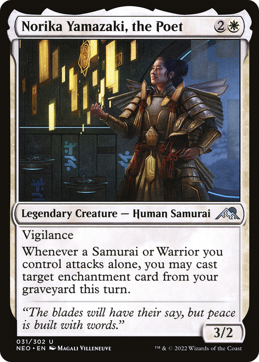 Norika Yamazaki, the Poet (NEO-031) - Kamigawa: Neon Dynasty