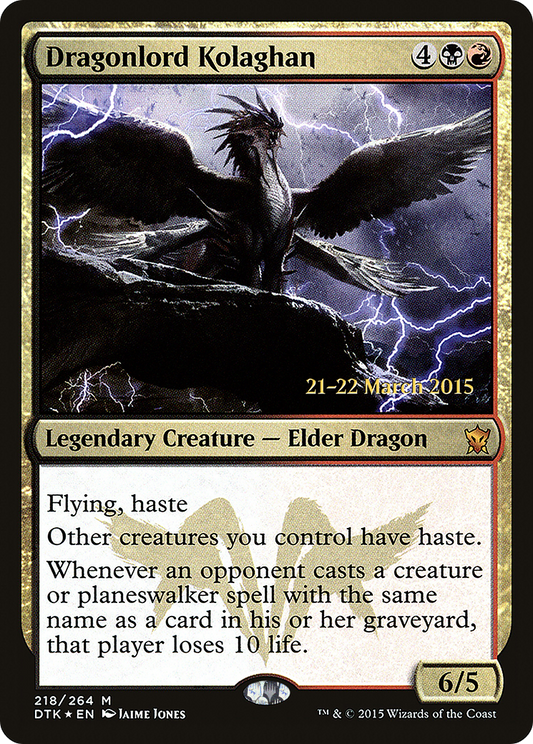 Dragonlord Kolaghan (PDTK-218S) - Dragons of Tarkir Promos Foil