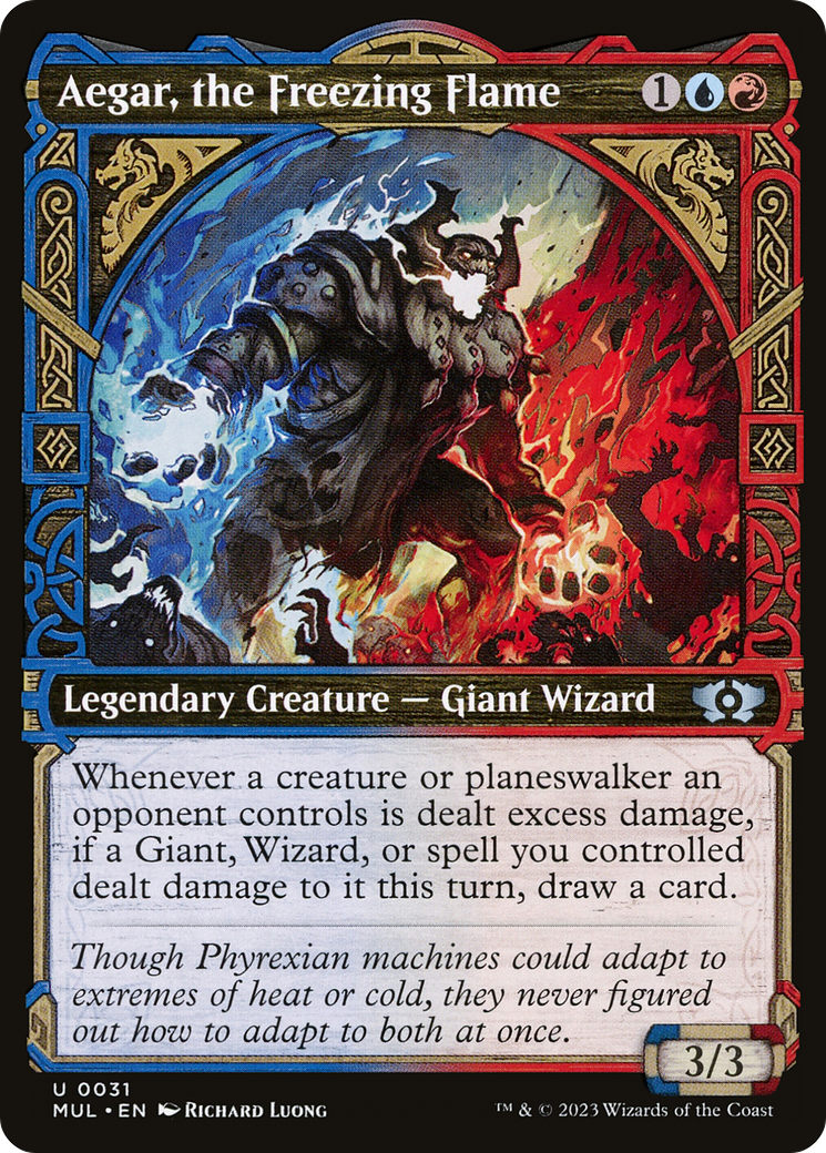 Aegar, the Freezing Flame (MUL-031) - Multiverse Legends: (Showcase) Foil