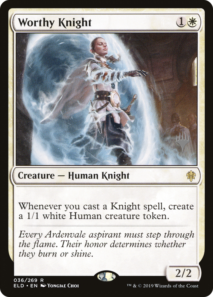 Worthy Knight  (PPELD-36P) - Throne of Eldraine Promos (Promo Pack)