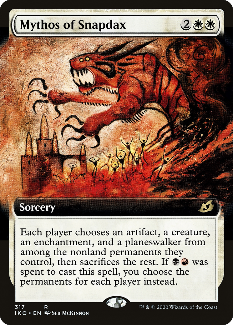 Mythos of Snapdax (IKO-317) - Ikoria: Lair of Behemoths: (Extended Art) Foil