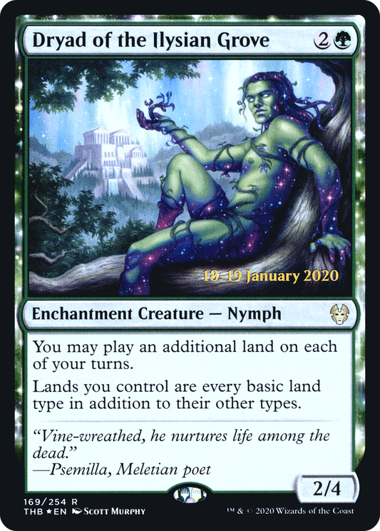 Dryad of the Ilysian Grove (PTHB-169S) - Theros Beyond Death Promos: (nyxtouched) Foil