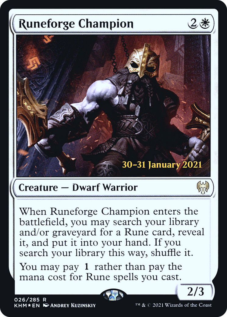 Runeforge Champion (PRE-26S) - Kaldheim Promos (Prerelease) Foil
