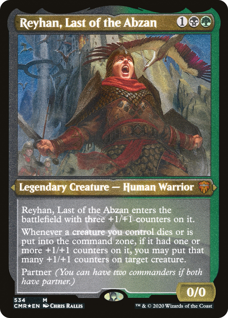 Reyhan, Last of the Abzan (CMR-534) - Commander Legends Etched Foil