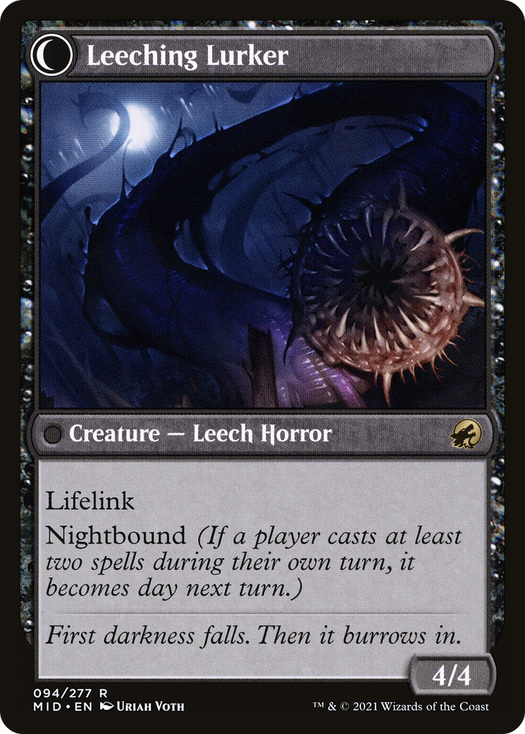 Curse of Leeches // Leeching Lurker (MID-094) - Innistrad: Midnight Hunt: (Double Faced Transform)