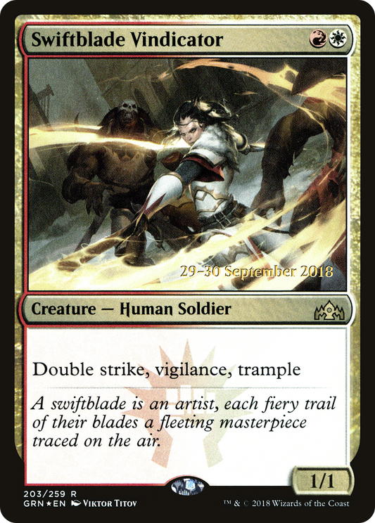 Swiftblade Vindicator (PGRN-203S) - Guilds of Ravnica Promos Foil