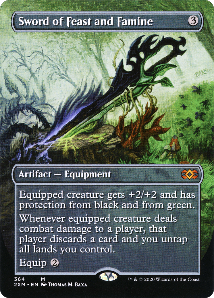 Sword of Feast and Famine  (Borderless)(2XM-364) - Double Masters