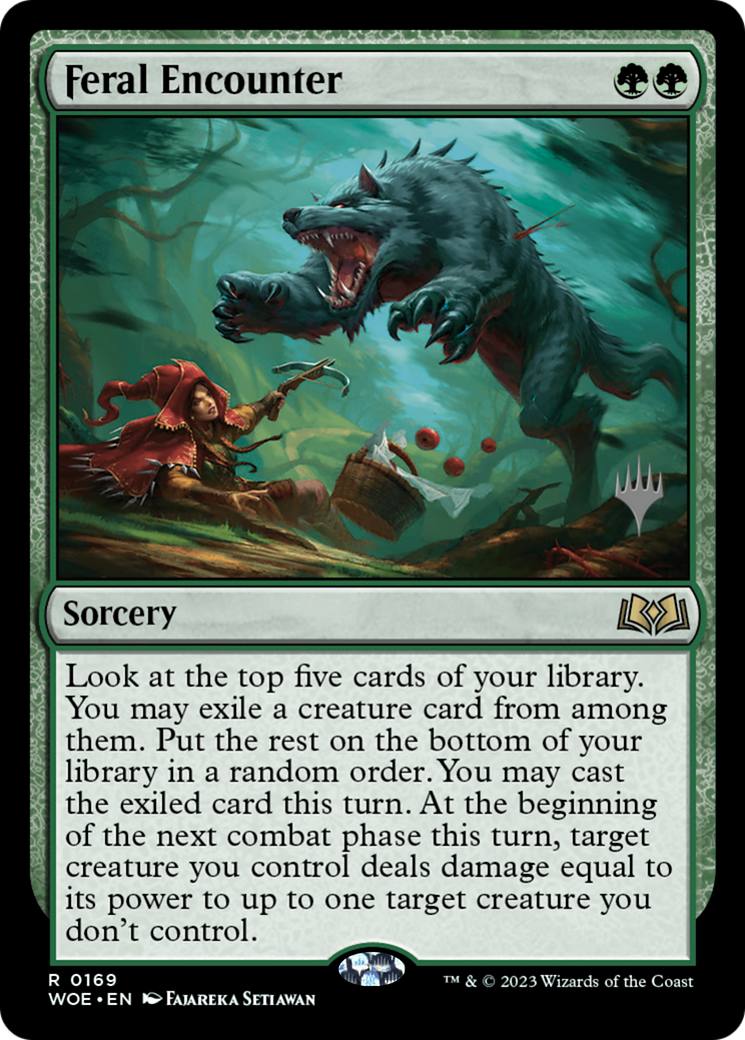 Feral Encounter (PPWOE-169) - Wilds of Eldraine Promos (Promo Pack) Foil