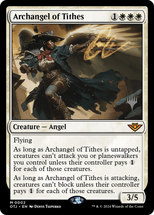Archangel of Tithes (PPOTJ-002) - Outlaws of Thunder Junction Promos (Promo Pack)