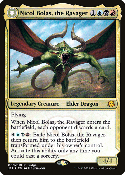 Nicol Bolas, the Ravager // Nicol Bolas, the Arisen (PJ21-009) - Judge Gift Cards 2021: (originpwdfc) Foil