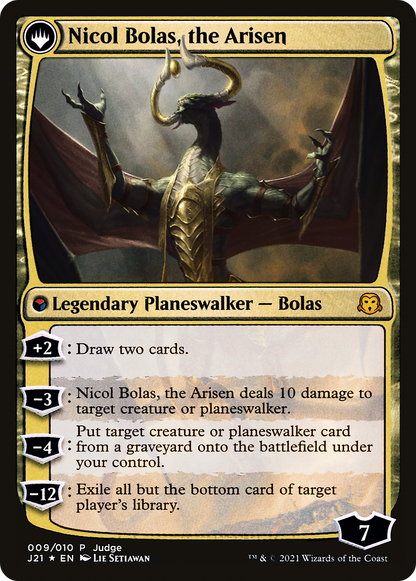 Nicol Bolas, the Ravager // Nicol Bolas, the Arisen (PJ21-009) - Judge Gift Cards 2021: (originpwdfc) Foil