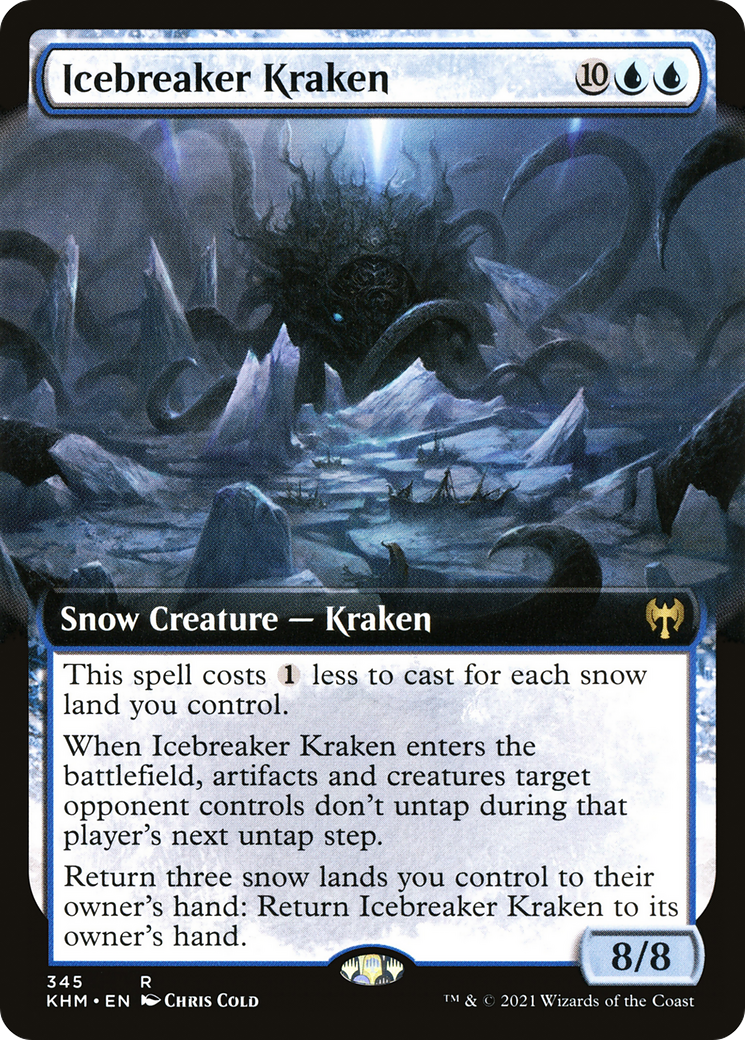 Icebreaker Kraken (KHM-345) - Kaldheim: (Extended Art, snow)