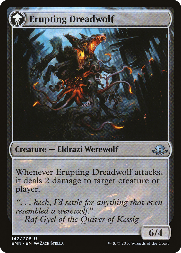 Smoldering Werewolf // Erupting Dreadwolf (EMN-142) - Eldritch Moon: (mooneldrazidfc)