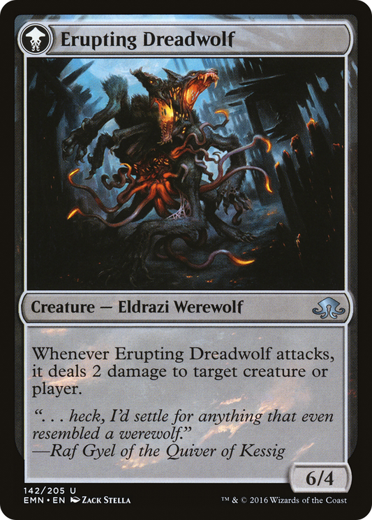 Smoldering Werewolf // Erupting Dreadwolf (EMN-142) - Eldritch Moon: (mooneldrazidfc)