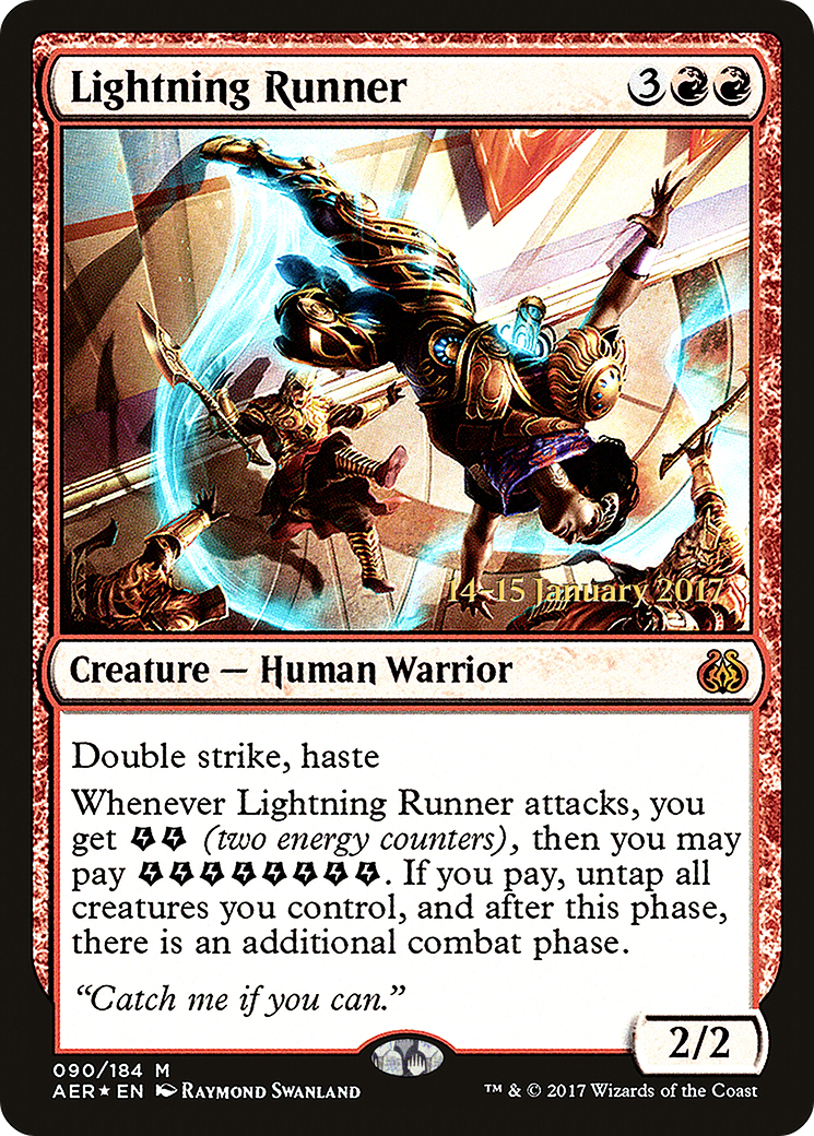 Lightning Runner (PRE-90S) - Aether Revolt Promos (Prerelease) Foil