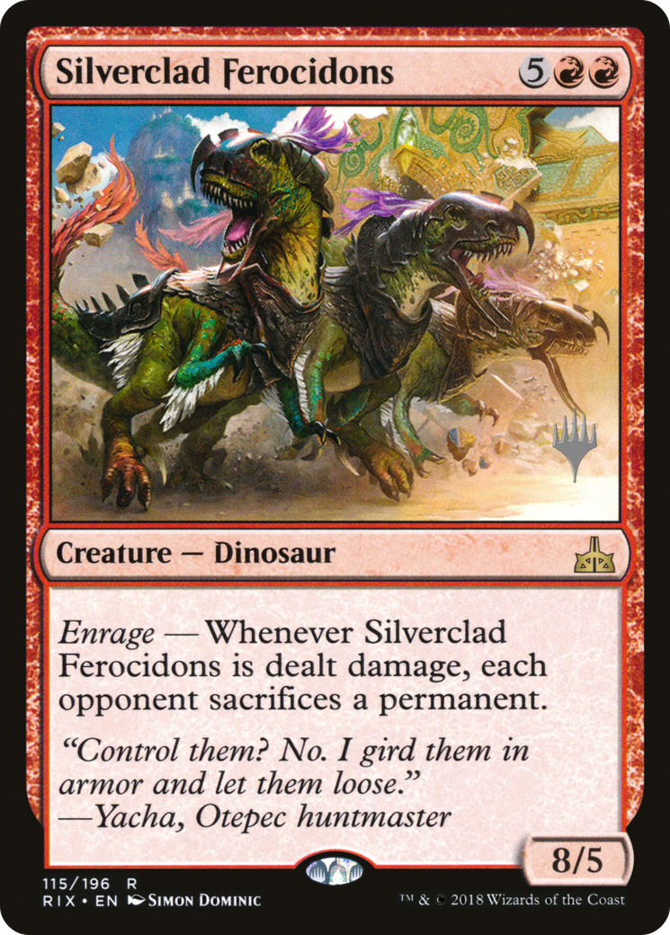 Silverclad Ferocidons (PPM20-115P) - Rivals of Ixalan Promos (Promo Pack)