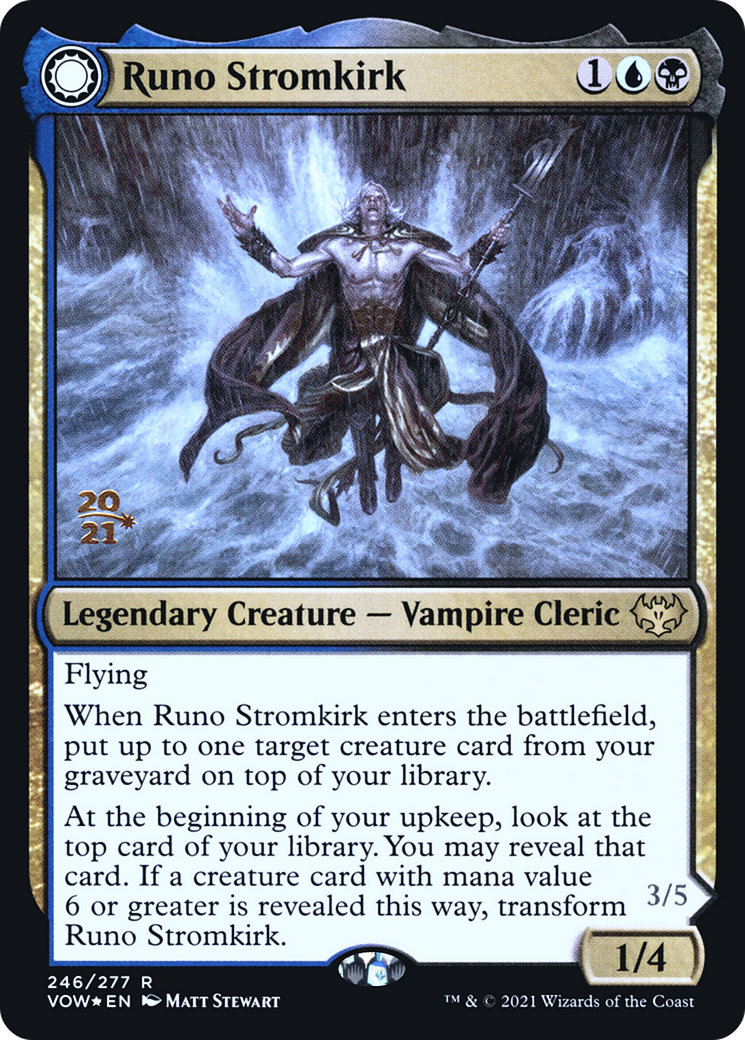 Runo Stromkirk // Krothuss, Lord of the Deep (PVOW-246S) - Innistrad: Crimson Vow Promos: (Double Faced Transform) Foil