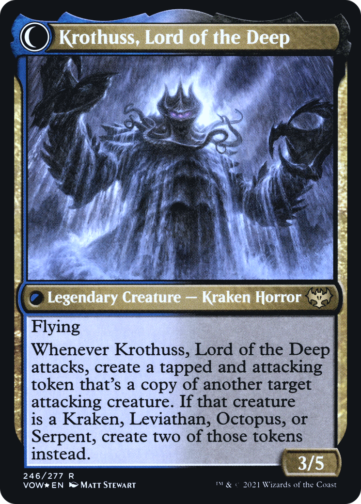 Runo Stromkirk // Krothuss, Lord of the Deep (PVOW-246S) - Innistrad: Crimson Vow Promos: (Double Faced Transform) Foil