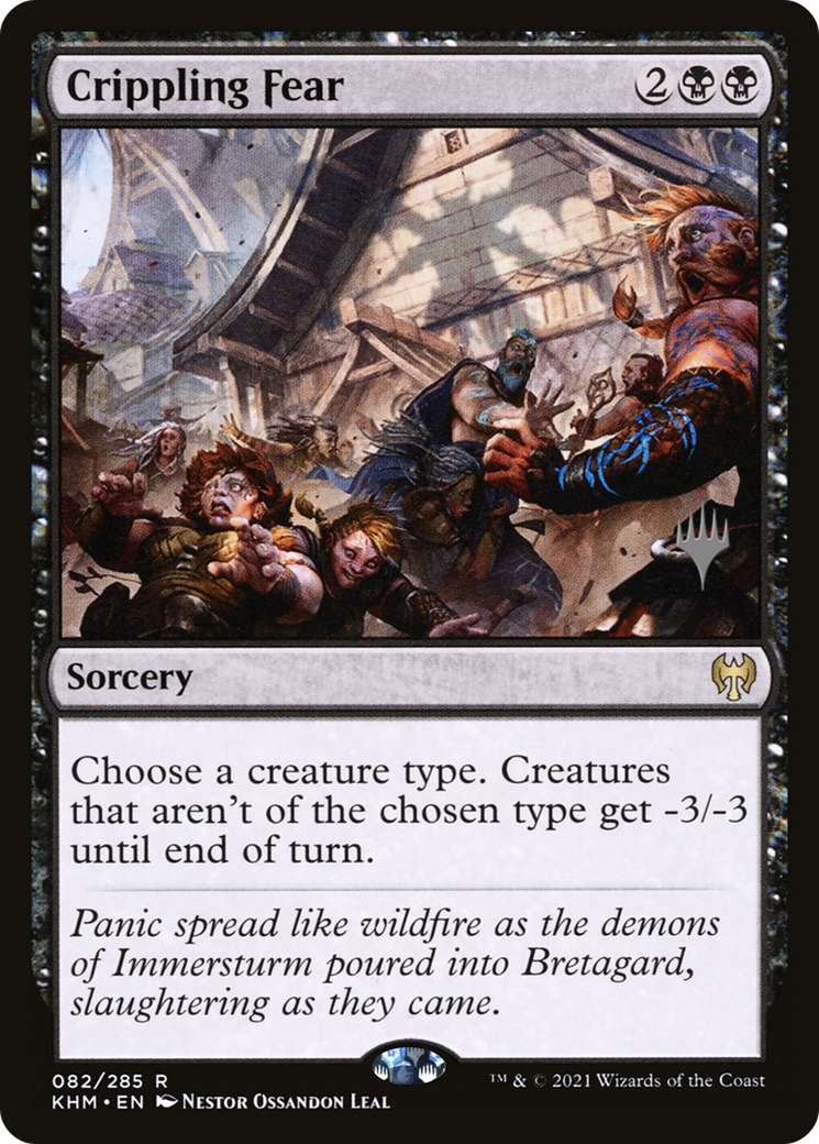 Crippling Fear (PPKHM-82P) - Kaldheim Promos (Promo Pack)