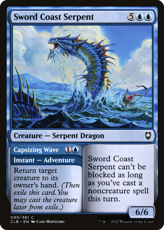 Sword Coast Serpent // Capsizing Wave (CLB-099) - Commander Legends: Battle for Baldur's Gate