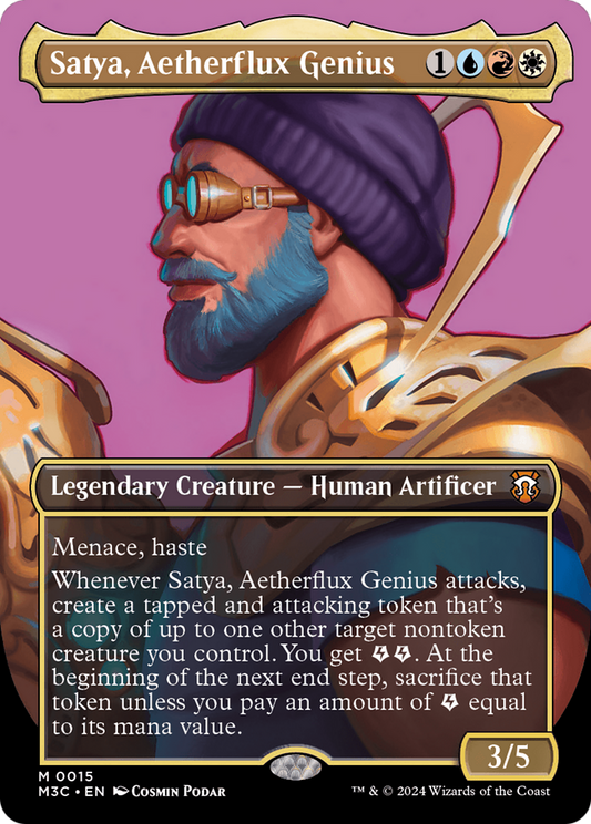 Satya, Aetherflux Genius (M3C-015) - Modern Horizons 3 Commander (Borderless)