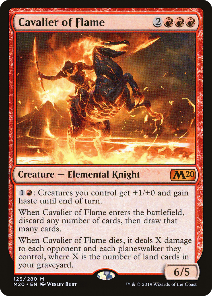 Cavalier of Flame (M20-125) - Core Set 2020 Foil