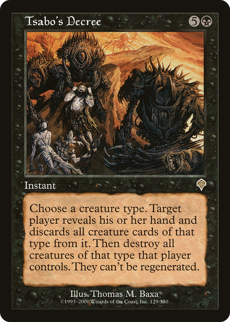 Tsabo's Decree (INV-129) - Invasion Foil