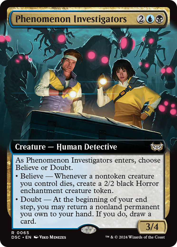 Phenomenon Investigators (DSC-065) - Duskmourn: House of Horror Commander: (Extended Art) Foil