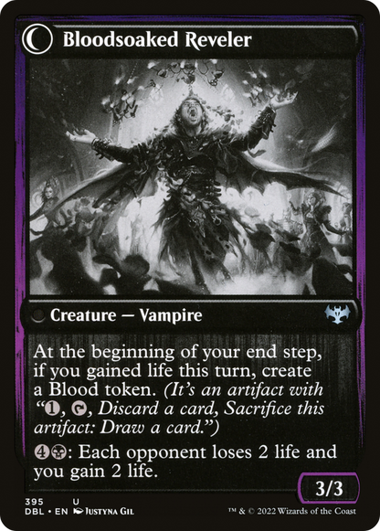 Restless Bloodseeker // Bloodsoaked Reveler (DBL-395) - Innistrad: Double Feature: (Double Faced Transform)