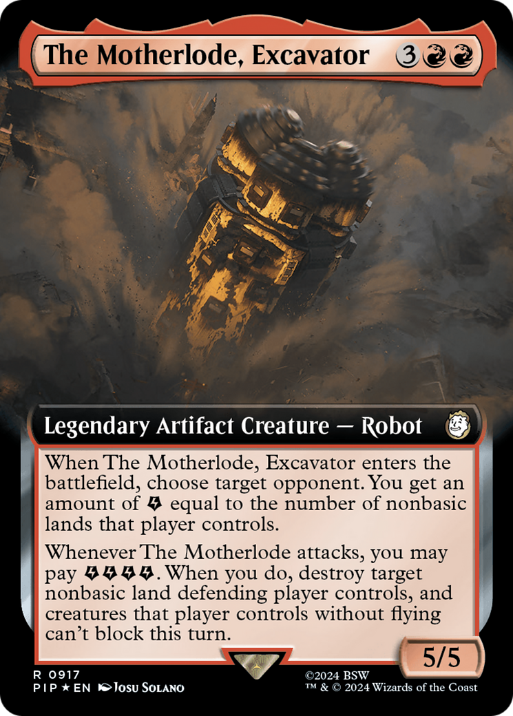 The Motherlode, Excavator (PIP-917) - Fallout: (Extended Art) Foil