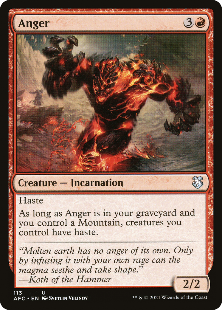 Anger (AFC-113) - Forgotten Realms Commander