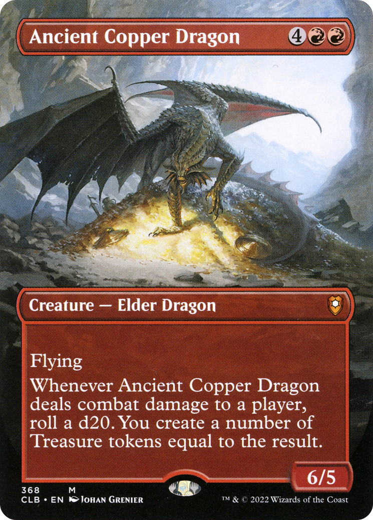 Ancient Copper Dragon (CLB-368) - Commander Legends: Battle for Baldur's Gate (Borderless) Foil