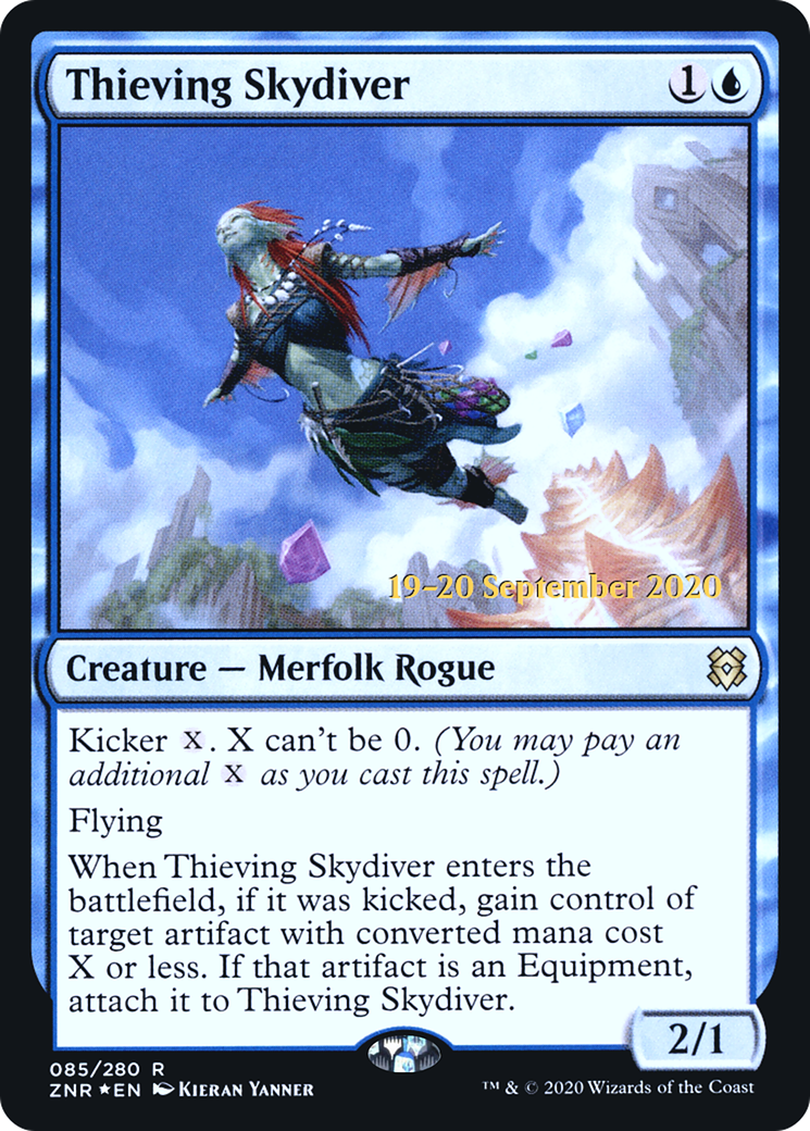 Thieving Skydiver (PRE-85S) - Zendikar Rising Promos (Prerelease) Foil