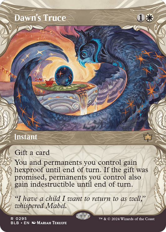 Dawn's Truce  (Borderless)(BLB-295) - Bloomburrow: (Showcase) Foil