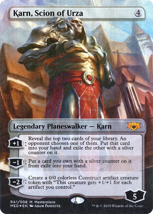 Karn, Scion of Urza (MED-RA1) - Mythic Edition (Borderless) Foil