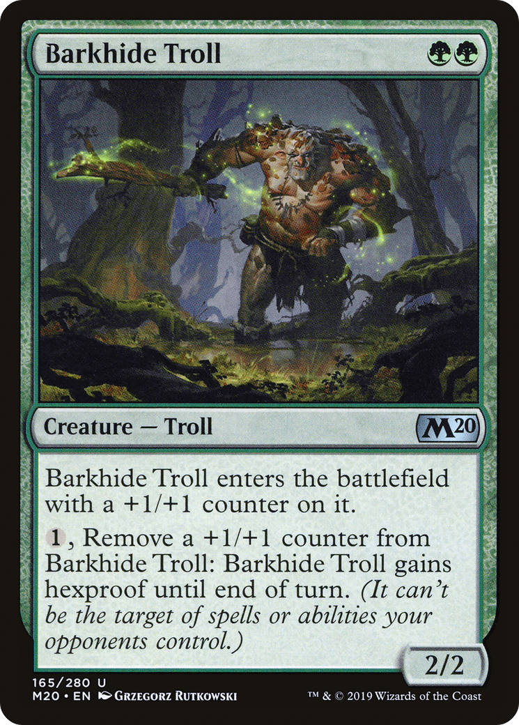 Barkhide Troll (M20-165) - Core Set 2020 Foil