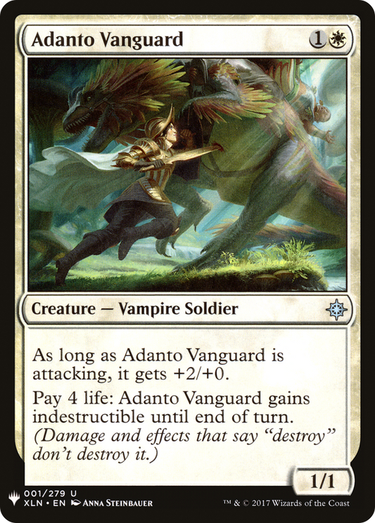 Adanto Vanguard (PLST-XLN-1) - The List