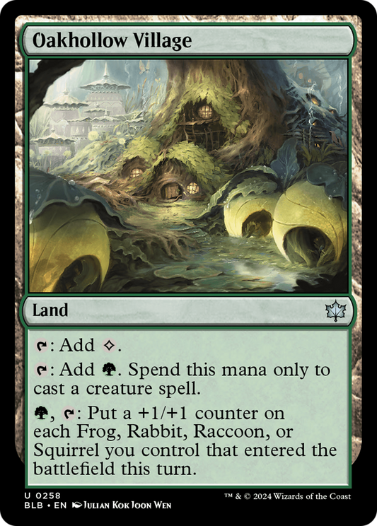 Oakhollow Village (BLB-258) - Bloomburrow Foil