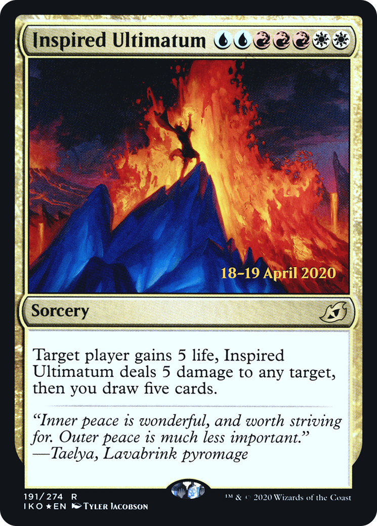 Inspired Ultimatum (PRE-191S) - Ikoria: Lair of Behemoths Promos (Prerelease) Foil