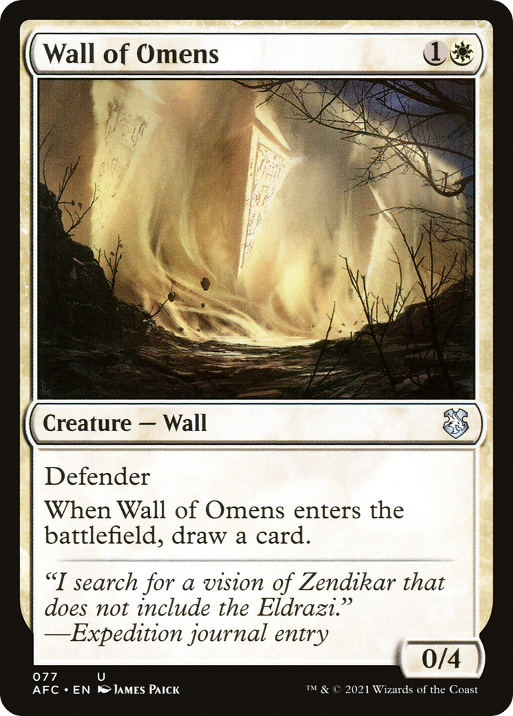 Wall of Omens (AFC-077) - Forgotten Realms Commander