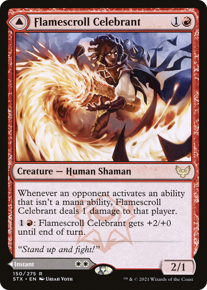 Flamescroll Celebrant // Revel in Silence (STX-150) - Strixhaven: School of Mages Foil