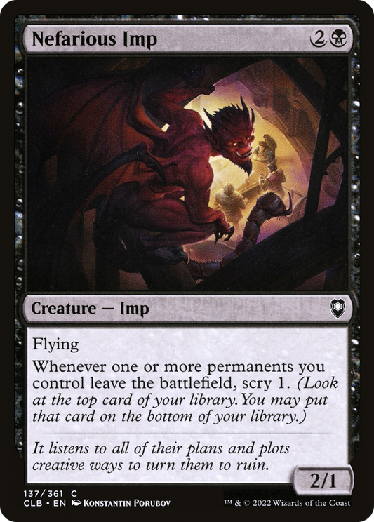 Nefarious Imp (CLB-137) - Commander Legends: Battle for Baldur's Gate Foil