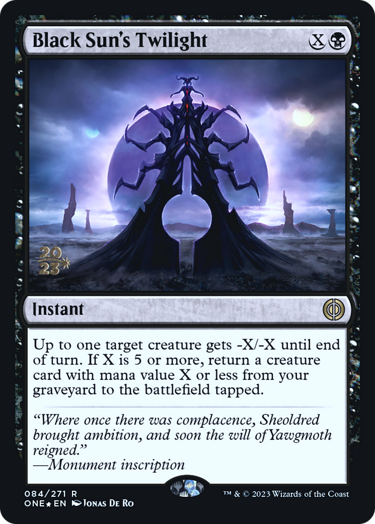 Black Sun's Twilight (PRE-084) - Phyrexia: All Will Be One Promos (Prerelease) Foil