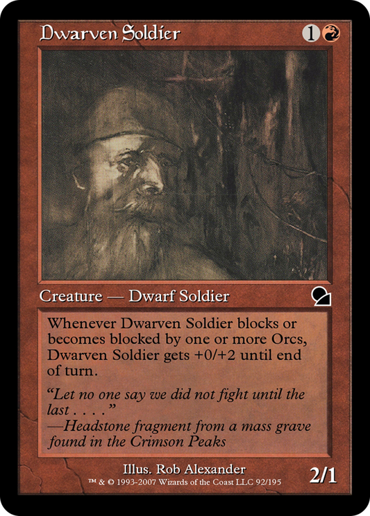 Dwarven Soldier (ME1-092) - Masters Edition Foil